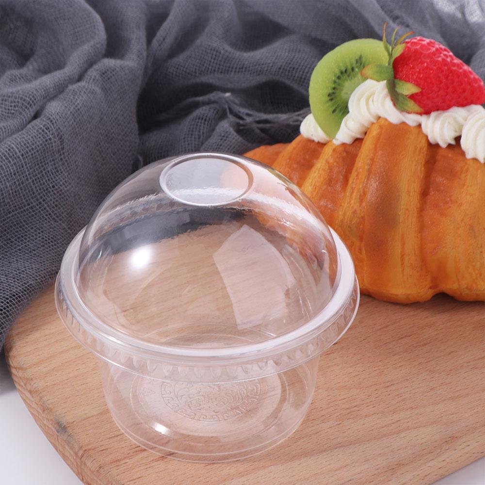 50 шт. прозрачные одноразовые пластиковые стаканчики для напитков купольные крышки контейнер для йогурта десертные стаканчики для салата