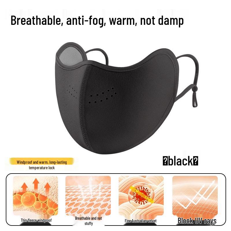 Теплая бархатная ветрозащитная маска для лица для женщин и мужчин – Идеально подходит для езды на велосипеде и вождения осенью и зимой