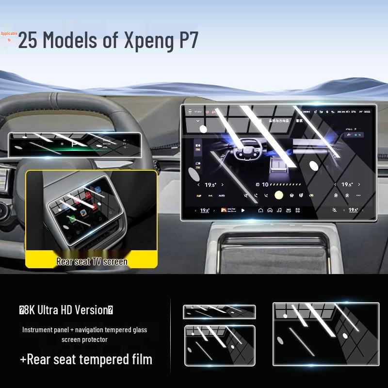 Закаленное Стекло Защитная Пленка для Экрана для 25 Моделей Xiaopeng P7 - Пленка для Навигации на Центральной Консоли для Модификации Салона