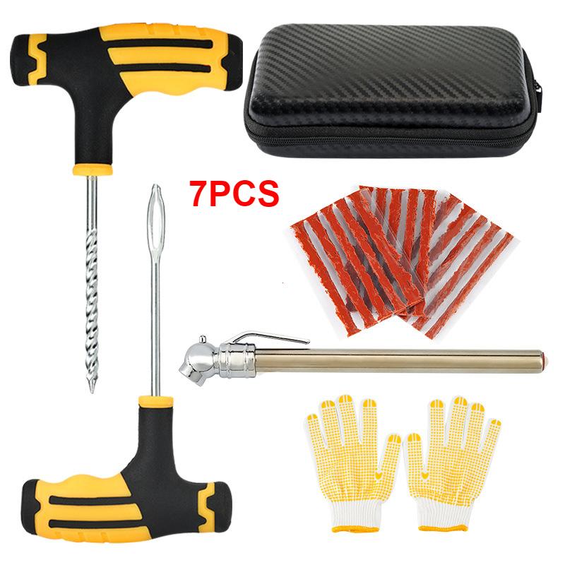 Новый комплект для ремонта автомобильных шин Инструменты для устранения проколов Аварийная ситуация при проколе шин для универсальных полосок для шин Набор инструментов для ремонта клея для перемешивания