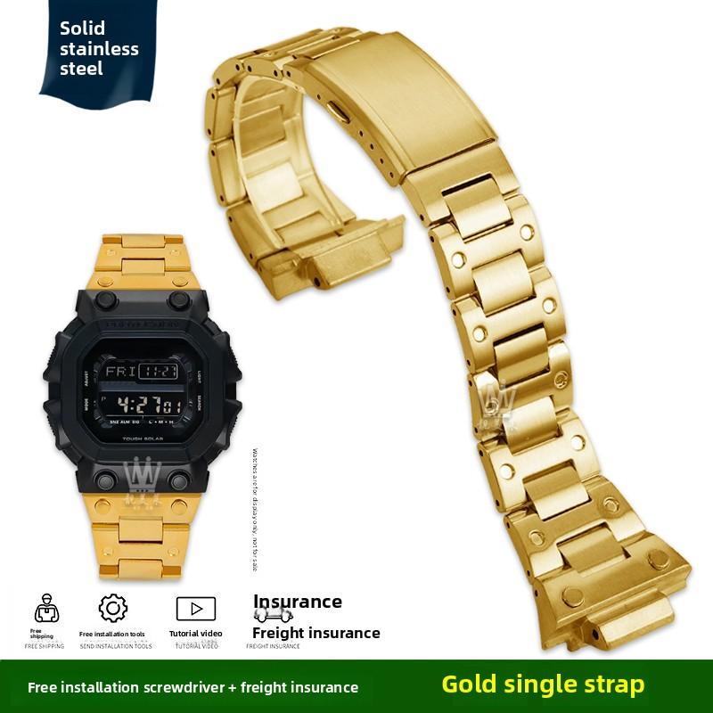 Мод Комплект GX-56 Металлический Корпус Ремешок Для Casio GSHOCK G Большой Квадратный GX-56BB GXW-56 Безель ремешок для часов Нержавеющая сталь мужской Сплошной Браслет