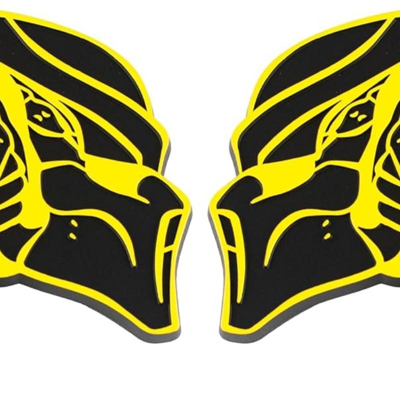 Predator Emblem, Custom 3D Exterior Automotive Accessories, Universal Fit for Car, Truck, SUV (Set of 2) (Red)