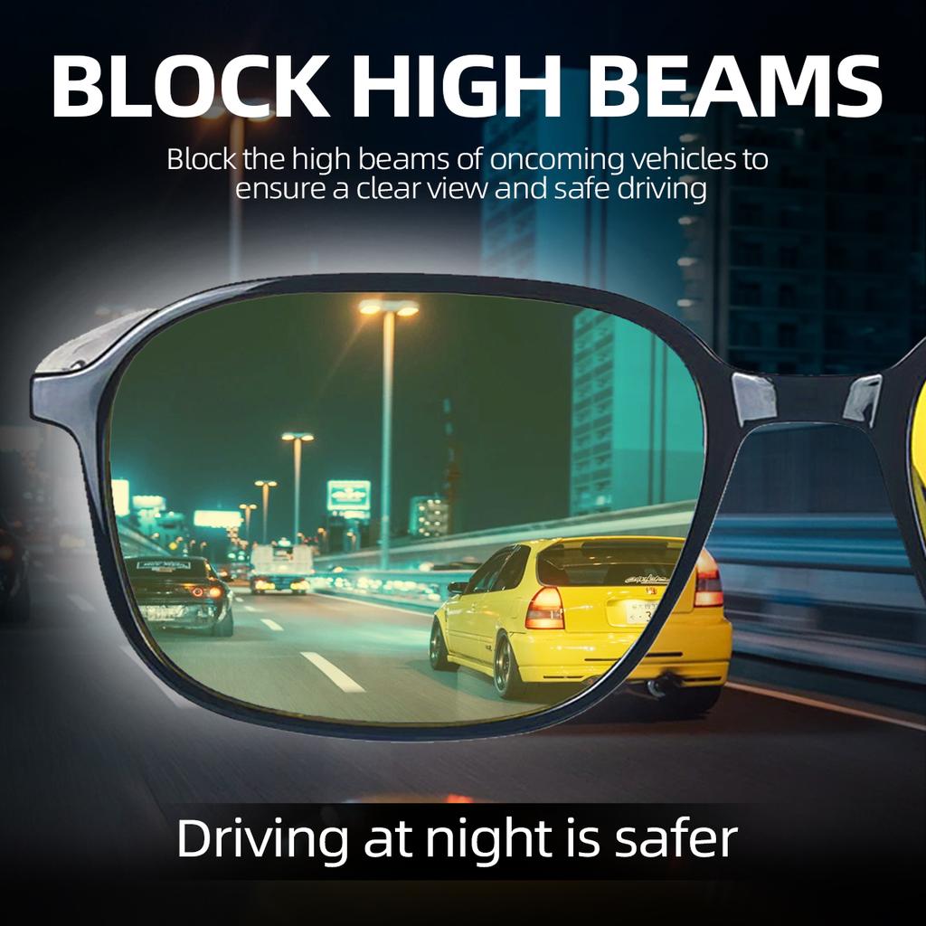 Titanium Frame Night Vision Driving Sunglasses For Vision Blue Light Blocking Computer Glasses Yellow Lens Fishing Eyeglasses