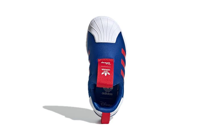 Adidas Originals SUPERSTAR 360 Breathable Low top Kids' Skateboarding Shoes Blue Red Children Aged 3 7 Years Old FW8041