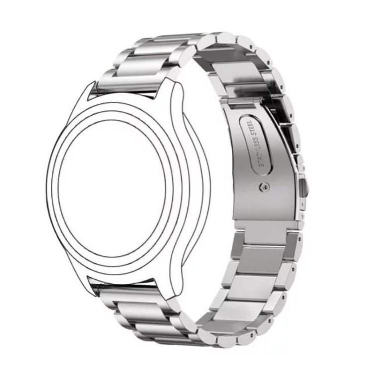 22 мм Для Huawei Watch GT2e GT2 46 мм Трехзвенный Браслет из Нержавеющей Стали(черный)