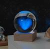 Декоративная лампа на День святого Валентина, 3D хрустальный шар, светящийся светодиодный ночник, декор для спальни, ночник с галактикой и луной, подарок для пары детей