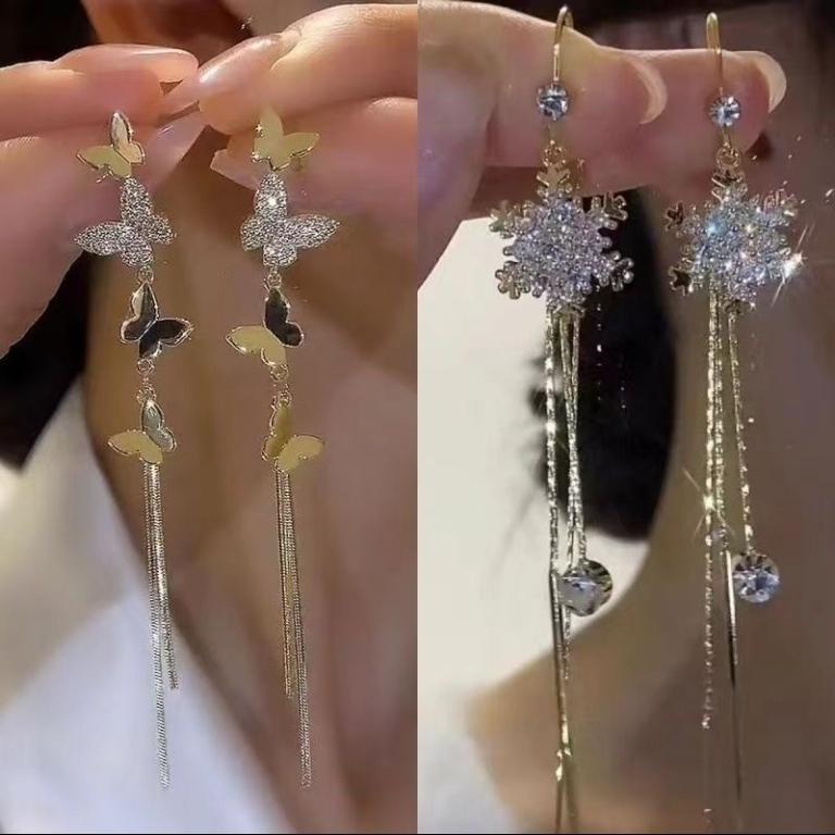 Серьги с кисточками-бабочками, летние нишевые дизайнерские серьги, темперамент, новые серьги 2024 года