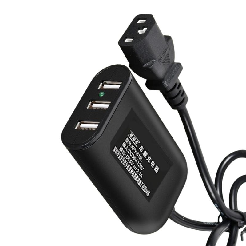 Высокоэффективное зарядное устройство с 3 портами USB для электросамоката, велосипеда с диапазонами напряжений 36В 48В 60В 72В 120В, зарядка телефона