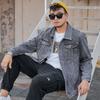 Мужская джинсовая куртка Trucker, повседневные классические джинсовые куртки, новые мужские пальто с отложным воротником, свободное пальто в консервативном стиле
