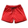 Men Running Shorts Elastic Waist Drawstring Gym Short Pants Solid Color Wide Leg Outdoor Shorts Streetwear