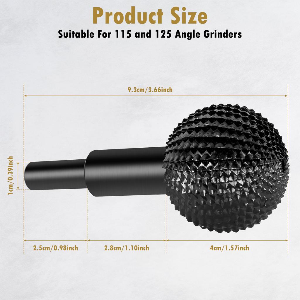 Угловая шлифовальная машина Роторный напильник Инструменты для резьбы Шлифовальная головка Сферическая шлифовка Деревянная полировка Круглые сверла Шаровидная фреза