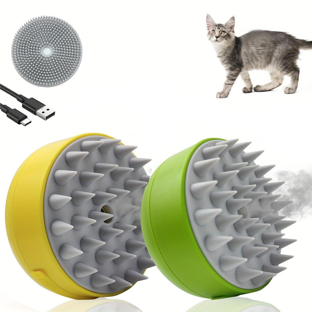 Rechargeable Pet Bathing Brush with Foaming Function for Cats and Dogs