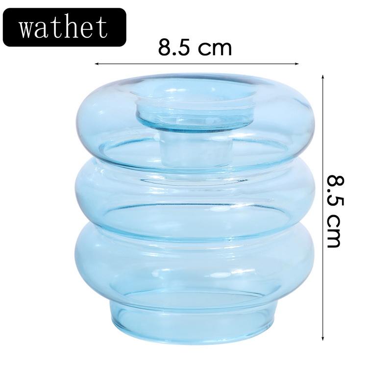 Стеклянный подсвечник 2 в 1, вазы для украшения комнаты, аксессуары, подсвечник, обеденный стол, домашний декор, европейское свадебное украшение