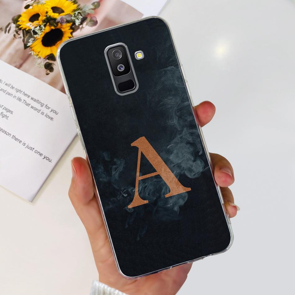 Чехол для Samsung Galaxy A6 Plus 2018 Samsung A6 (2018) Модные прозрачные чехлы из мягкого силикона TPU с буквами для телефонов Samsung Galaxy A6 Plus A605G A600F
