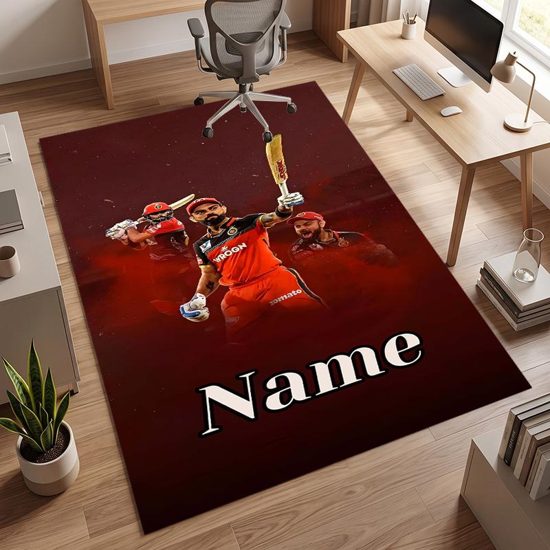 Virat Kohli (1) Personalized name Office Carpet Stylish Decor for Living Room Bedroom Kitchen