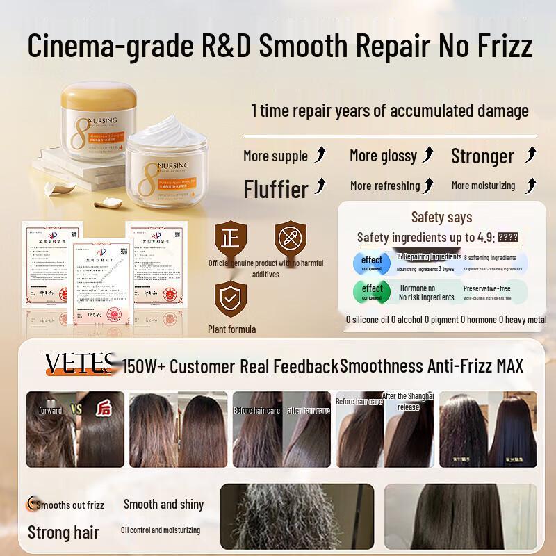 Weitesi Кератиновая Маска для Волос и Кондиционер Двойная Упаковка