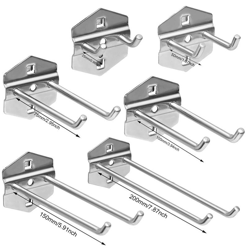 1/3pcs Orifice Plate Hook Diagonal Hook Hanger Shelf Hardware Tool Hammer/Pliers Wall Mounted Storage Rack Garage Pegboard Hook