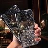 Transparent Girls Star Glitter Case For Samsung iPhone Huawei Honor Xiaomi Poco Redmi OPPO VIVO