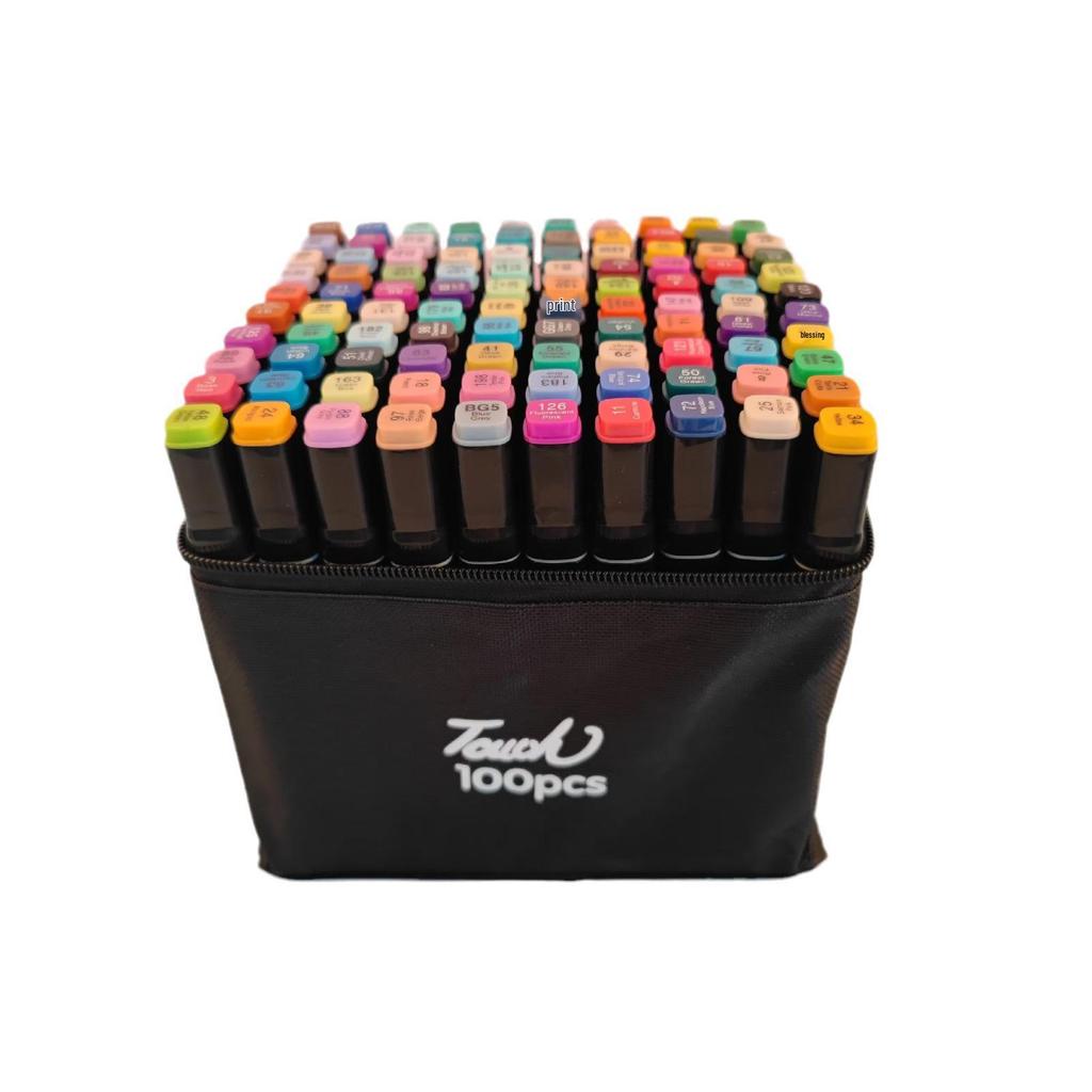 Двусторонние быстросохнущие акварельные маркеры, 48 цветов, большой емкости для студентов