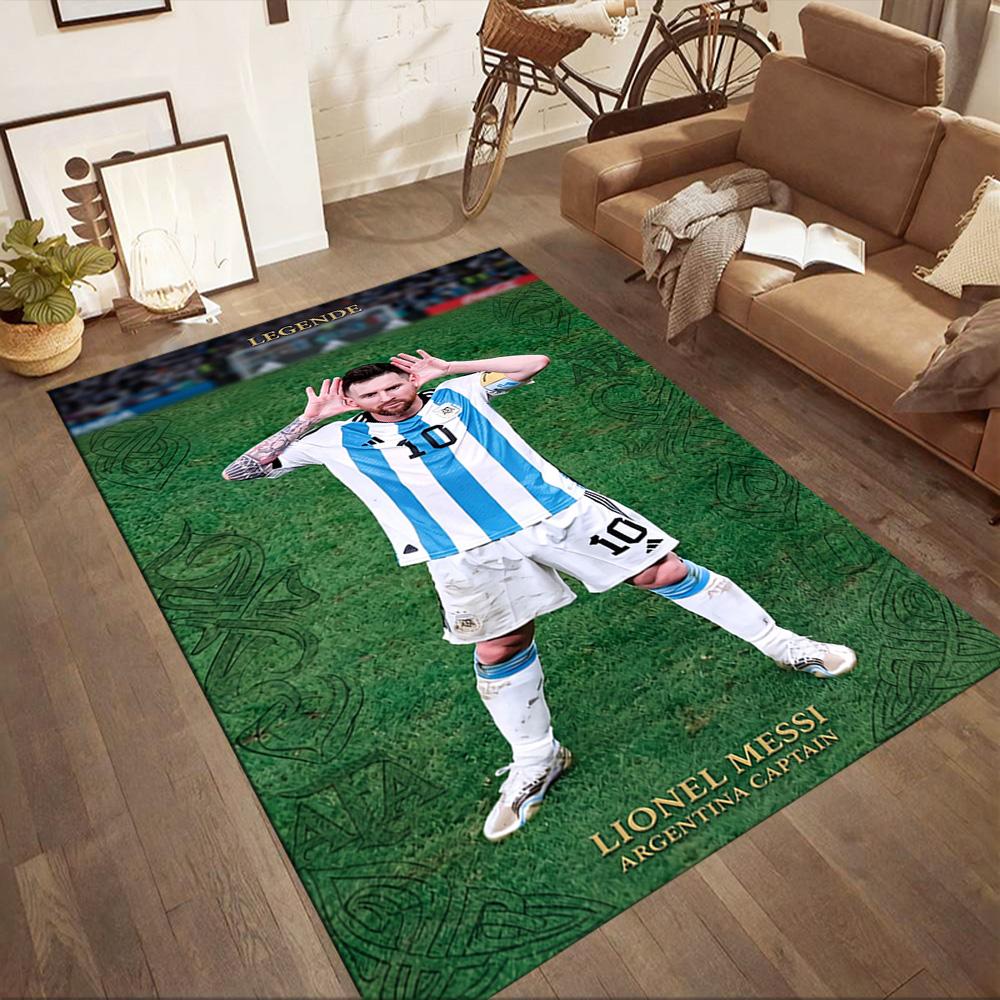 Messi 437 Floor Mat Perfect for Foyer Dormitory Hallway Dining Room Anti-slip Rug Office home decor Perfect Gift for Valentine's Wedding Birthday