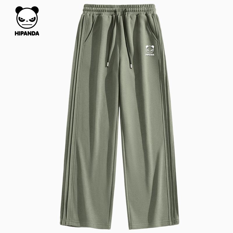 Hello Hipanda, Panda Versatile slimming straight leg wide leg pants, unisex style pants