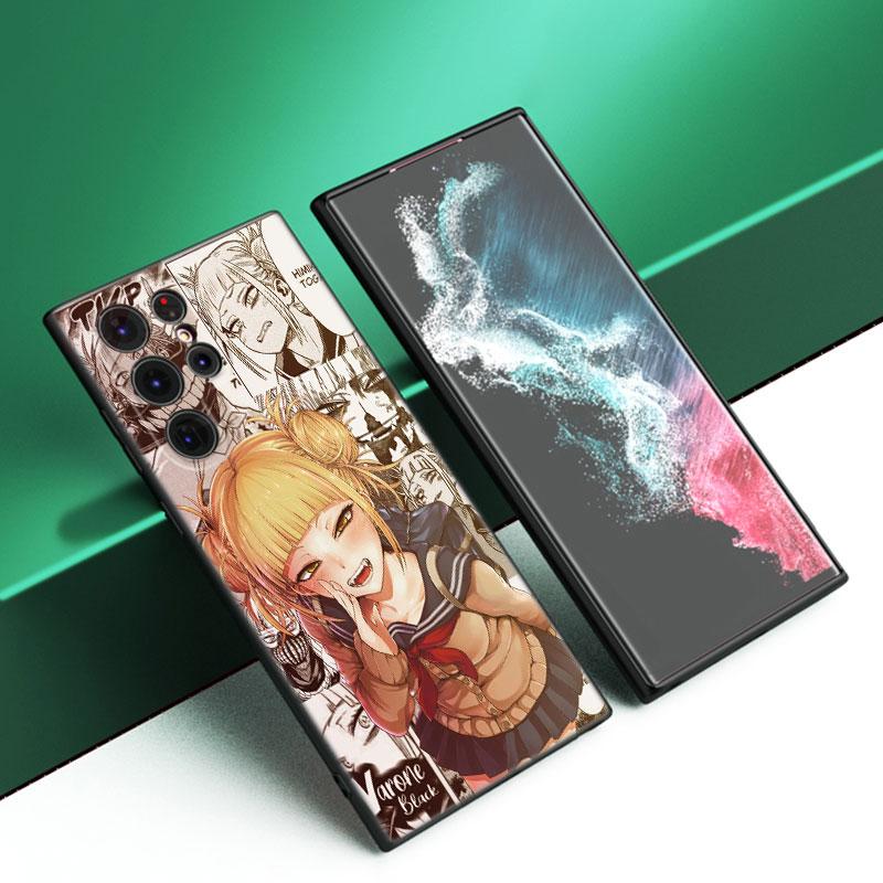 Anime Himiko Toga Black Silicone Phone Case For Samsung Galaxy S23 S21 S20 FE S24 S22 Ultra S10E S10 S9 S8 Plus