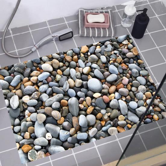 3D галька ванная комната кухня коридор нескользящая наклейка на пол наклейка домашний декор