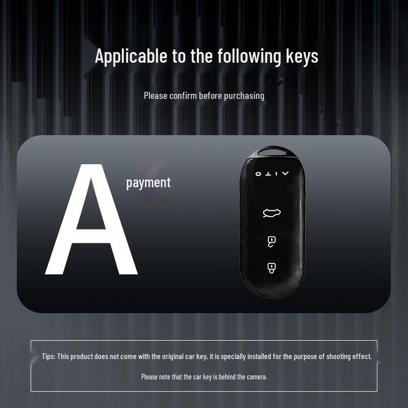 Business Style Double-Sided Leather Key Shell for AITO M7/M5 EV 2022 Model - Full Coverage Metal Car Key Case