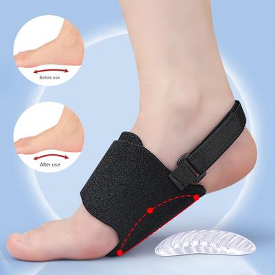 Модные 1 пара подушечек для поддержки свода стопы, коррекция плоскостопия, амортизирующие подушечки для стоп с высоким сводом, ортопедические стельки, облегчение боли при подошвенном фасциите