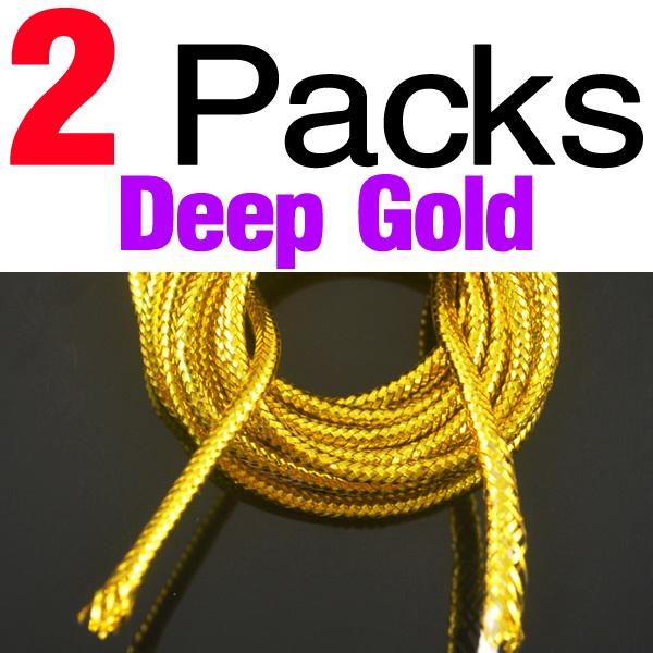 MNFT 2Packs(Total 4m) Mraided Holographic Mylar Cord 3.5mm 3mm Tubes For Fish Fly Tying Materials There Are White Lines Filling