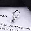 Simple Temperament Beads Korean Copper Fashion Jewelry Stud Earrings Ear Buckle Hoop Earrings