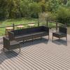 Day and Night - Day and Night Garden Furniture Set 6 Pieces and Gray Synthetic Rattan Cushions