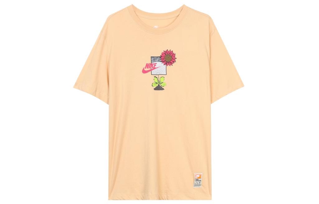 Nike T Shirts Men's Flesh Crew Neck Moderate Straight Fit DQ1034-268