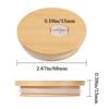 Storage Bottles Silicone Seal Ring Wide Mouth Cup Mason Jar Lid With Straw Hole Bamboo Wood Lids