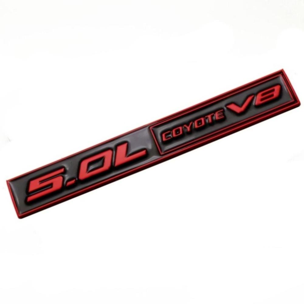 3D Metal 5.0L COYOTE V8 Rear Trunk Side Fender Emblem Badge Sticker Car Accessories For M Ustang 5.0 GT F150 FX4 Kuga MONDEO