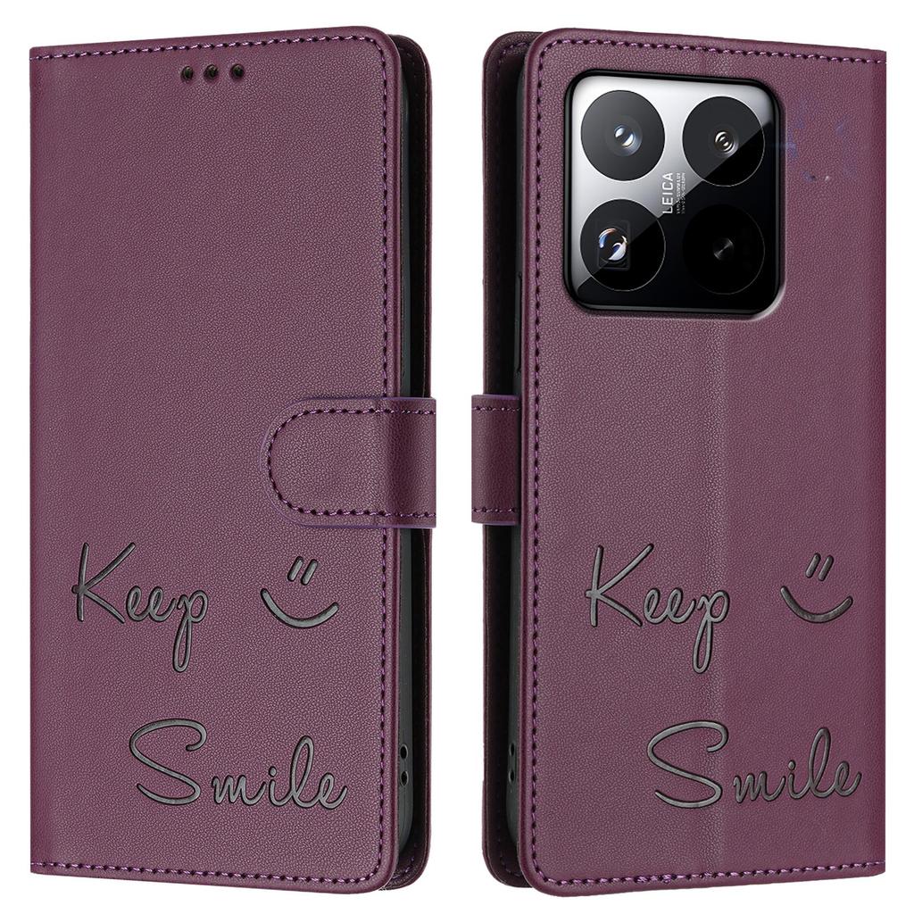 Phone Case for Funda Xiaomi 15T 15T Pro 25069PTEBG Case Smile Magnetic Leather Wallet Flip Cover For Coque Xiaomi 15T Pro