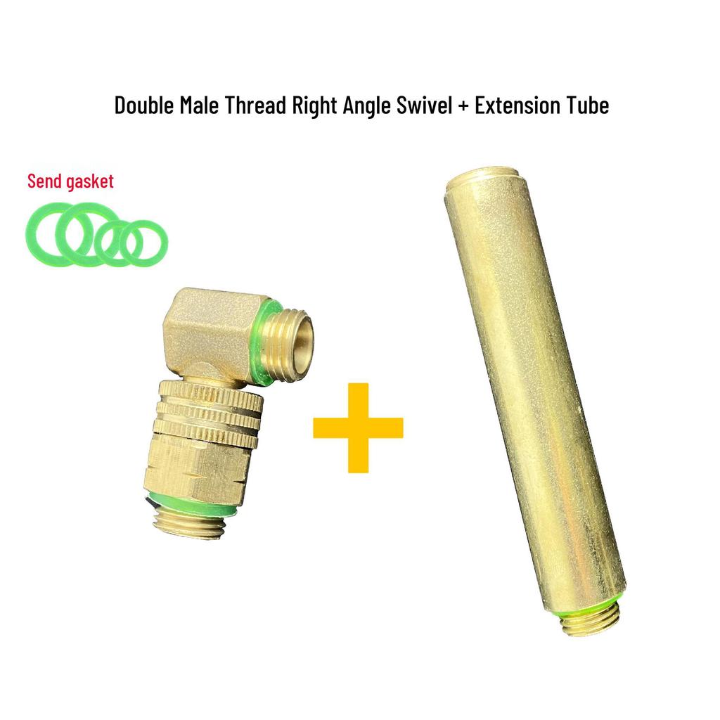 Универсальный поворотный угловой соединитель для катушки шланга: Анти-запутывание, Угловой распылитель 90°, Аксессуар.