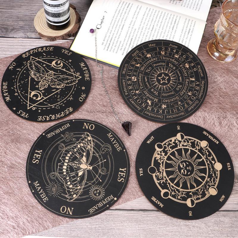 Pendulum Board Dowsing Wooden Metaphysical Planchette Message Boards With Letters Spirit Decorations Pendulum Board Game