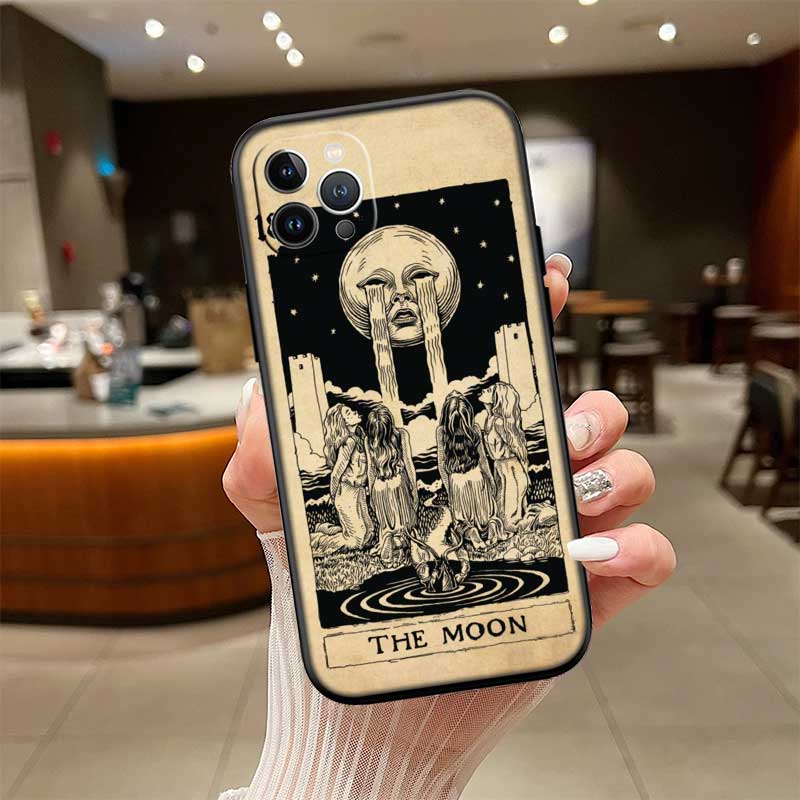 NH48 Witch Divination Tarot Moon Phone Case for OPPO A40 A60 A80 A15 A16 A16K A12 A17 A17K A54 A54S A53 A53S A55 A56 A57 A98 F23