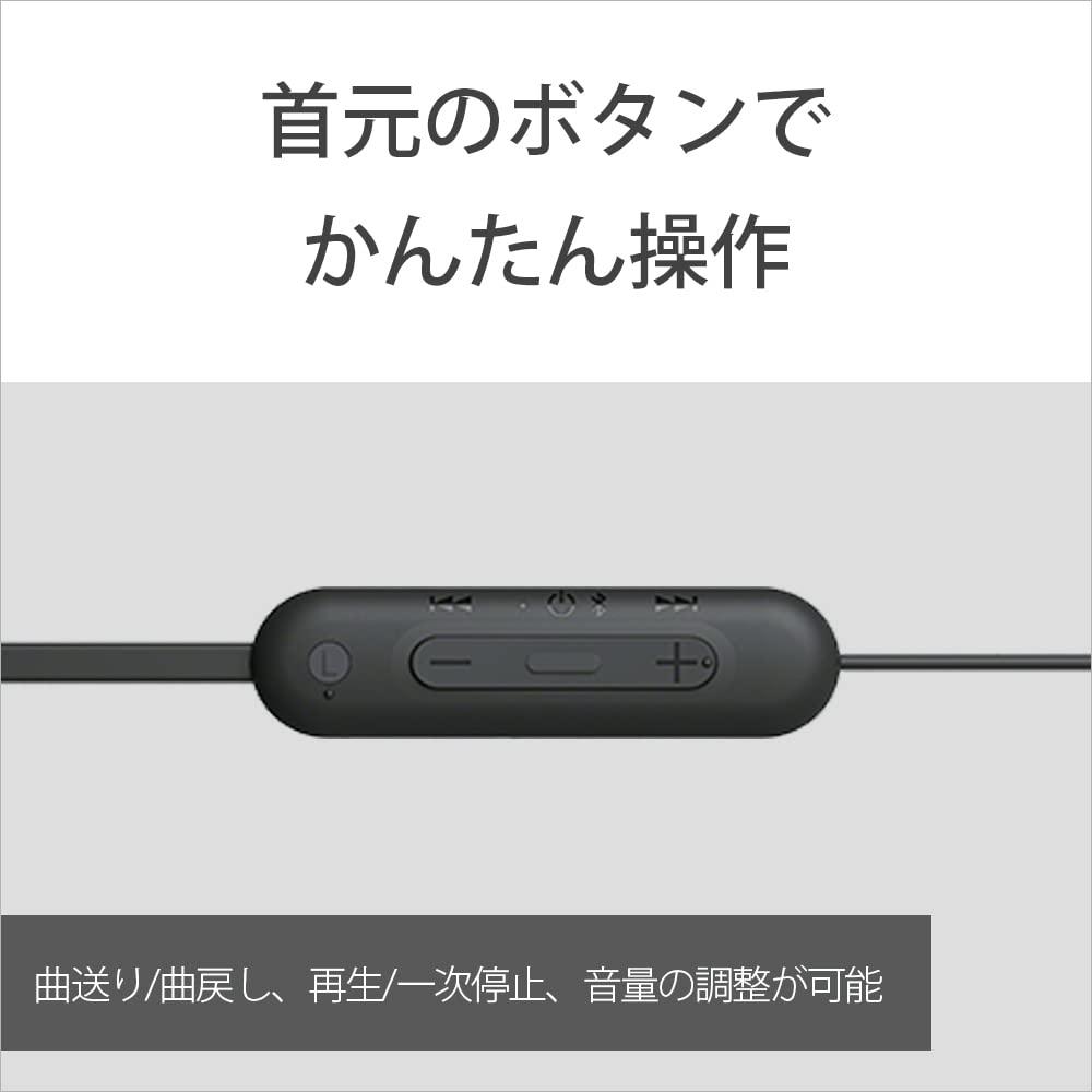 Sony Беспроводные наушники WI-C100: Совместимость с Bluetooth25 часов работыIPX4 Защита от брызгDSEE Оснащен черным WI-C100 BZ Small