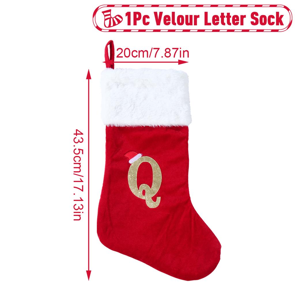 Счастливого Рождества Носки Красная Снежинка Буквы Алфавита Рождественский Чулок Подвеска на Рождественскую Елку Декор 2024 для Дома Рождественский Подарок