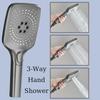 Shower Faucet Set Digital Display 4 Function Piano Key Rainfall Shower Combo Set