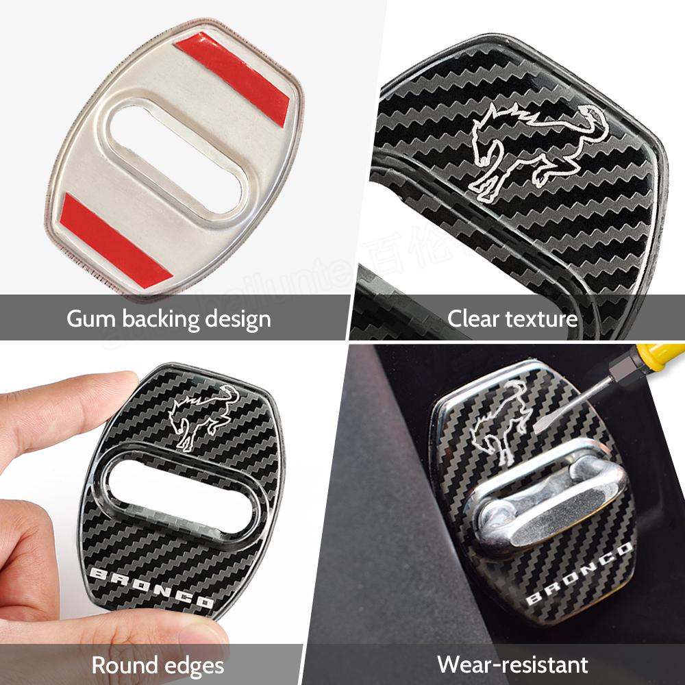 Для Bronco Sport 2-дверный 4-дверный дверной рычаг из нержавеющей стали Защитная крышка Накладка Аксессуары для интерьера Ford Bronco