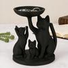 Черная кошка, поднос для украшений, настольный поднос для хранения украшений, декоративные предметы для украшения и хранения на рабочем столе дома, хранение косметики