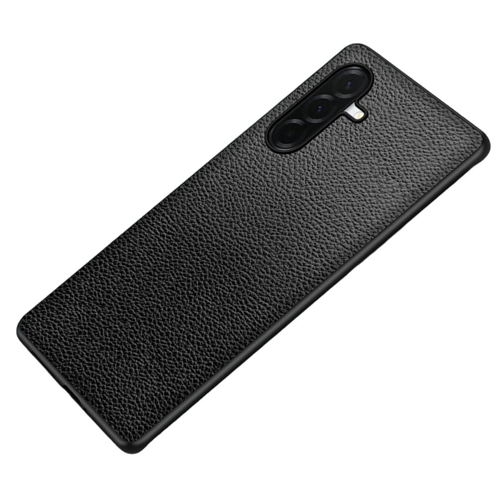 For Samsung Galaxy A54 5G Case Litchi Texture PU Leather Coated PC + TPU Protective Phone Back Cover