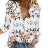 YYFS Женские модные повседневные весенне-осенние однотонные рубашки-поло с длинным рукавом и принтом, блузки и рубашки