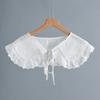 Women Bowknots Lapel Shirt Detachable Collar for Girls Removable Fake Collar Shawl Shoulder Wraps False Collar