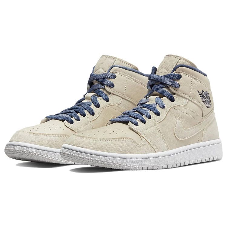 Женские кроссовки Air Jordan 1 Mid SE Sanddrift White Summit-White Midnight-Navy DM9126-104