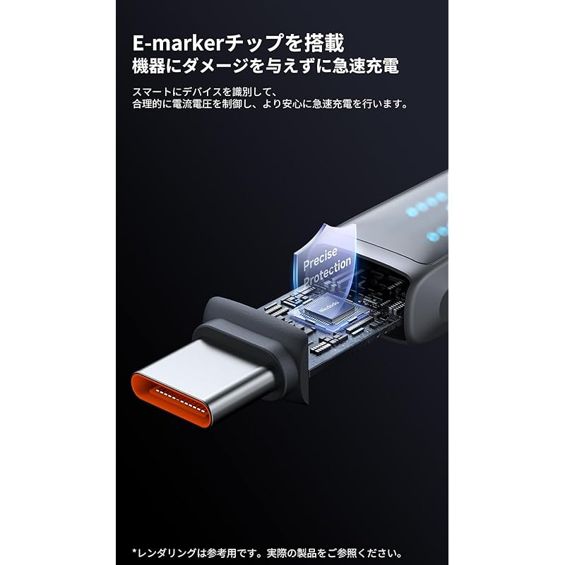 Mcdodo USB-C To USB-C Cable Charging Speed Screen Display 100W PD Quick Charging iPhone 16 Cable E-marker Chip Installed High Speed Data Transfer