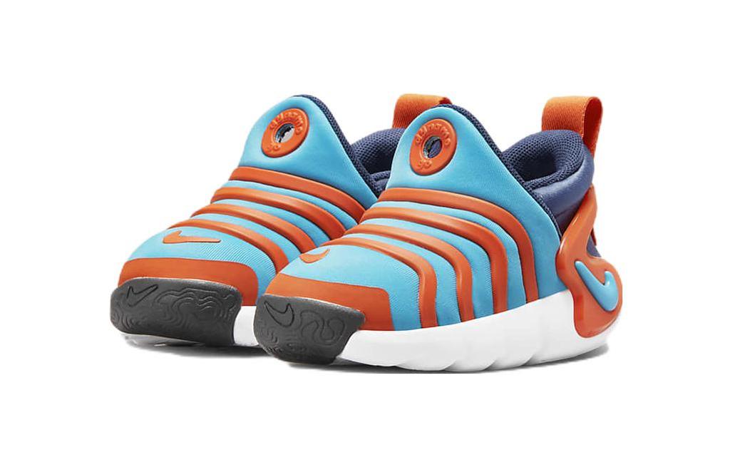 Nike Кроссовки Dynamo GO Flyease с амортизацией, износостойкие, низкие, для малышей, сине-оранжевые, для младенцев и малышей DH3438-403